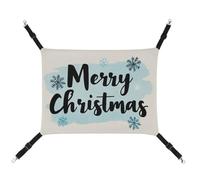 Jubonexis Word Merry Christmas Breathable Pet Hammock with Adjustable Straps Reversible Cat Hanging Bed Dog Mats