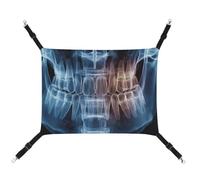 Jubonexis X-ray of Teeth Breathable Pet Hammock with Adjustable Straps Reversible Cat Hanging Bed Dog Mats