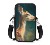 Jubonexis Young Fawn with White Spots Crossbody Mobile Phone Bag Smartphone Bag With Adjustable Strap