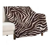 Jubonexis Zebra Print Brown And White Anti Pilling Throw Blankets Cozy Durable Blanket for Bedroom Living Rooms Couch Sofa Bed 50"x60"