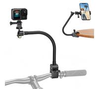 JUBORUI Gooseneck Action Camera Mount, Action Camera Mounts with 360° Adjustable Flexible Arm for Desk/Railing/Handlebar, Action Camera Stand Compatible with GoPro/DJI/iPhone