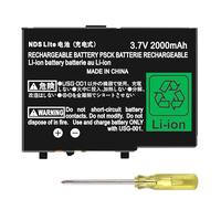 JUBOTY NDS Battery for Nintendo DS NDS Game Console NTR-001 NTR-003, 2025 New Revised High Performance Ultra High Capacity Li-ion Replacement Battery (Black, NDS Lite, A)