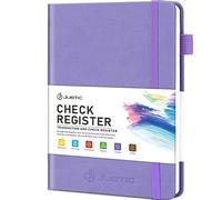 JUBTIC A5 Check Registers for Personal Checkbook, Accounting Ledger for Small Business,Check Register Book Transaction Registers to Track Income & Expenses, Bank Account, A5 Hardcover - Very Peri