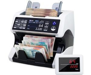Jubula MV-500 Money Counting Machine that Value Counts Mixed banknotes | 11-Point Counterfeit Money Detector | Money Counter Machine | GBP EUR USD etc | Suitable for The New King Charles Notes