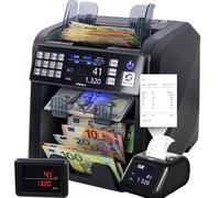 Jubula MV-600 Banknote Counter Bundle with Jubula MPR-1 | Banknote Sorter for Mixed Notes | UV/MG/IR/DD / 2CIS etc. | Exact | EUR USD GBP SEK CHF etc. | Money Counting Machine | Money Counter