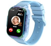 JUBUNRER 4G Kids Smart Watch for Boys Girls GPS Tracker Video Call SOS Alarm Clock Pedometer Step Counter HD Camera Puzzle Games Calculator Waterproof Kids Phone Watch Digital Toys for 3-12 Years Old