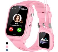 JUBUNRER 4G Smart Watch 4G GPS WiFi SOS Video Call Pedometer Walking Games Alarm Clock Camera Learning Cards Calculator Music Waterproof Tracker GPS Tracker Child Gifts - Girl Boy