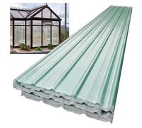 JUCCJUXIN 1.5mm Thick FRP Daylighting Panels,Roof Panels,Greenhouse Shed Roofing Cladding Panel,Clear Roofing Panel,Greenhouse Sheets,DIY Replacement Roofing Panel(10pcs,0.9 * 1.0m/35 * 39in)
