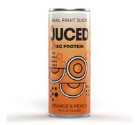 JUCED Protein Fruit Juice 6x250ml (Orange, Peach & Ginger) - 15g Collagen Protein