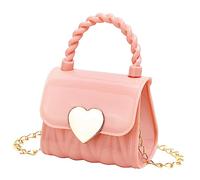 JUCHAO Mini Purse for Toddler Girls Crossbody Cute Princess Handbags Shoulder Bag for Toddler Little Girl (Pink Heart)