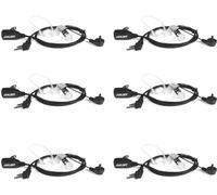 JUCJET Walkie Talkie Earpiece with Acoustic Tube, 2-Pin, 6 Pack