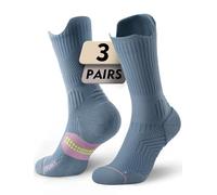 Juclise Compression Running Crew Socks For Women, Moisture Wicking Cushion Anti-Blister Hiking Athletic Socks (UK, Numeric, 3, 5, Regular, Regular, Royal Blue)