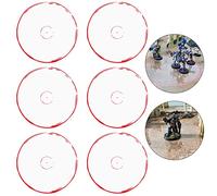 Jucoci Objective Point Markers 6PCS Set Objective Marker Compatible with Wargame, Warhammer 40k (Miniature Not Included) (Red)