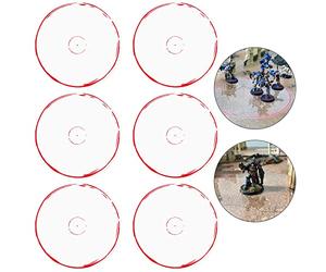 Jucoci Objective Point Markers 6PCS Set Objective Marker Compatible with Wargame, Warhammer 40k (Miniature Not Included) (Red)