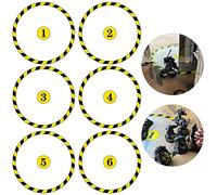 Jucoci Objective Point Markers 6PCS Set Objective Marker Compatible with Wargame, Warhammer 40k(Yellow Version 1) (Miniature Not Included)