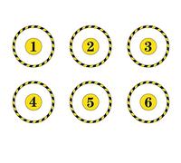 Jucoci Objective Point Markers 6PCS Set Objective Marker Compatible with WH40K KT Wargame (Miniature Not Included) (V1)