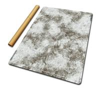 Jucoci Tabletop Wargaming Battlemat 44'' x 60'' with WH40K Deployment Zones and Grid (Patchy Snow)