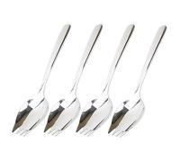 Sporks 4-Pack 18/10 Stainless Steel Sporks 5.9 inch Spork Spoon for ice Cream Spoon & Salad Forks, Fruit Appetizer Dessert, Silver
