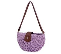 juctshee Woven Crossbody Bag for Women, Shoulder Bag with Zip Closure, Casual Boho-Style Handbag for Everyday Use