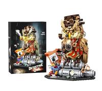 JUCYJULY Magical Wizard Cat Building Kit - 1458 PCS Compatible Bricks | 3D Mystical Animal Model Toy for 16+ Teenager & Adults | Unique Gift for Wizard & Cat Lovers (33006)