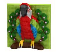 JUCYJULY Parrot Mural Mini Micro-Block Building Kit - 2008 Pieces - Colorful Bird 3D Wall Art - for Adults & Teens (12+) - Collectible Home Decor