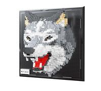 JUCYJULY Shark Mural Building Kit - 3D Pixel Art Wall Decor for Adults | 2166 Pieces | Animal Micro Mini Building Blocks Set Toy Gift for Adults, Home Decor (669-96)