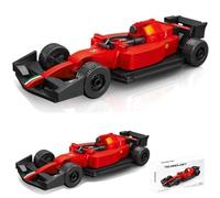 JUCYJULY Technology Sports Ferrari F1 Formula Racing Car Model Building Kit - 238 Building Blocks Sets, MOC Super Vehicle Construction Toys Gifts for Kids Adults