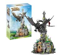 JUCYJULY The City of Taming Dragons Building Kit - 998PCS Adult Collectible Dragon & Tower Set | Fantasy Medieval Decor | Compatible with Major Brick Brands