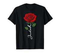 Judah Red Flower Art First Name for Men Kids Boys T-Shirt