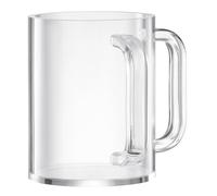 Judaica Acrylic Hand Washing Cup for Netilat Yadayim with Dual Handles - 5" Clear Unbreakable Plastic Negel Vasser Wash Cup for Everyday & Shabbat, Shul, Synagogue & Home (Clear with Clear Handles)