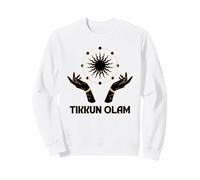Judaica Tikkun Olam Mystical Sun Moon Celestial Boho Sweatshirt