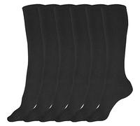 juDanzy 3 Pairs of Boys and Girls Solid Knee High Uniform Socks for School, Soccer, Football, AFO etc. - Black - 2-4 Years