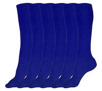 juDanzy 3 Pairs of Boys and Girls Solid Knee High Uniform Socks for School, Soccer, Football, AFO etc. - Royal Blue - 10-15 Years