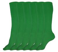 juDanzy 3 Pairs of Boys, Girls and Adult Solid Knee High Uniform Socks for School, Soccer, Football, AFO etc., Green, 2-4 Years