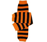 juDanzy Baby Toddler and Child Polka Dot, Christmas, Halloween and Thanksgiving Style Leg Warmers, Halloween Stripe, One size