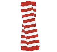juDanzy Baby Toddler and Child Polka Dot, Christmas, Halloween and Thanksgiving Style Leg Warmers, Red and White Stripe, One size