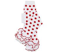juDanzy Christmas Halloween Thanksgiving Valentines Holiday Baby and Toddler Leg Warmers for Girls and Boys in Various Styles - White with red Dots - One Size