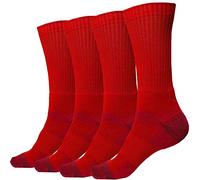 juDanzy J-Socks 2 Pack of Men's Premium Athletic Sports Team Crew Socks for Football, Basketball and Lacrosse, Red, Small