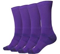 juDanzy J-Socks 2 Pack of Premium Athletic Sports Team Crew Socks for Football, Basketball and Lacrosse mens Purple Large