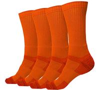 juDanzy J-Socks 2 Pack of Premium Athletic Sports Team Crew Socks for Football, Basketball and Lacrosse mens Orange Large