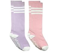 juDanzy knee high tube socks for boys, girls, baby, toddler & child (6-12 Months, Pink & Lavender)