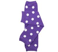 juDanzy polka dot leg warmers for baby or toddler boys & girls - Purple -