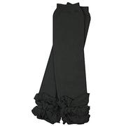 juDanzy ruffled leg warmers for baby or toddler girls (One Size (12 pounds to 10 years), Solid Black Triple Ruffle)