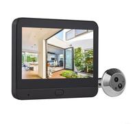 Judas de porte numérique intelligent avec écran de 4,3" 1080p HD WiFi Sonnette caméra détection de mouvement 180 jours Autonomie de la batterie 128G Stockage