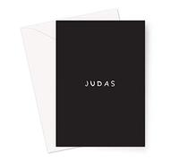 Judas Greeting Card | Rude Leaving Card For Colleague, Funny Goodbye, For Friend At Work, Funny New Job Card For Coworker, Sorry You're Leaving