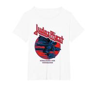Judas Priest - Blue Eagle Screaming for Vengeance T-Shirt, Women's Plus, White, 1X