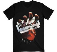 Judas Priest Men's British Steel Cotton T-Shirt in Black | Size: 2XL Judas Priest Black 2XL