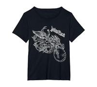 Judas Priest Pain Killer Wireframe Black T-Shirt, Women's Plus, Black, 6X