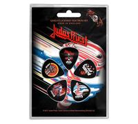 Judas Priest Plectrum Pack Guitar Pick x 5 Band Logo British Steel Official in Silver Judas Priest Silver