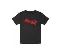 Judas Priest - Red Logo Kids - T-Shirt - black - 128 - 100% Organic Cotton 128